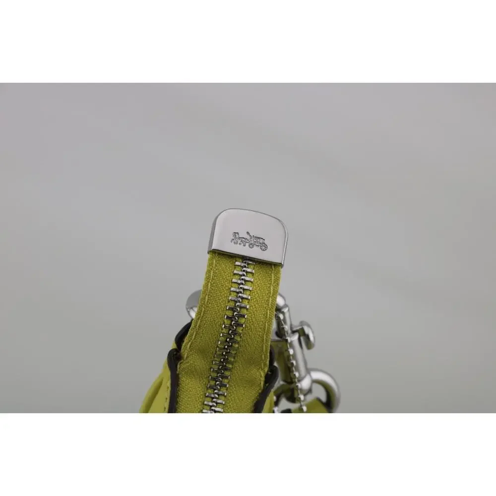 COACH Teri Hobo Pebble Leather Shoulder Bag w/Crossbody Strap - Key Lime Green